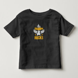 Funny This Grandpa Rocks Music Rock Guitar Toddler T-Shirt