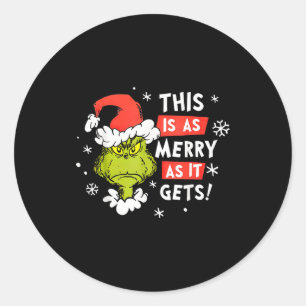 Funny This Is As Merry As It Gets Christmas, Sarca Classic Round Sticker