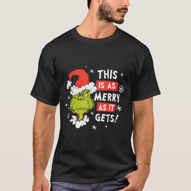 Funny This Is As Merry As It Gets Christmas, Sarca T-Shirt (Front)
