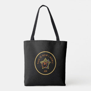 Funny This Is How I Bowl Retro Bowling Tote Bag