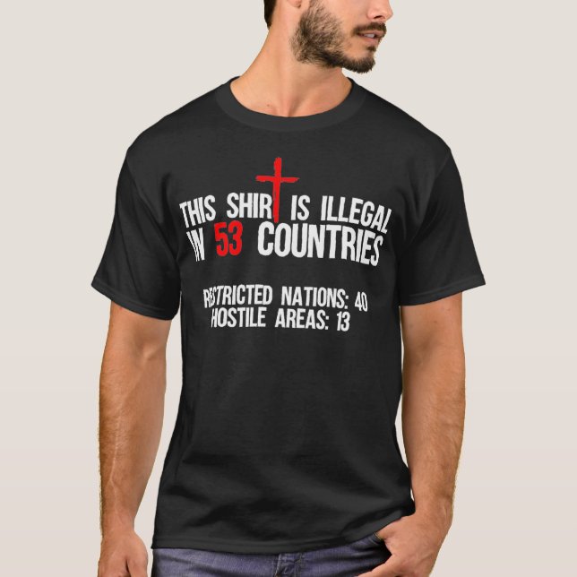 Funny This  Is Illegal In 53 Countries Gift Men T-Shirt (Front)