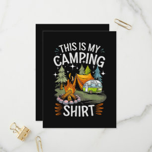 Funny This Is My Camping For Camper Invitation Postcard