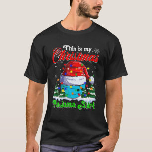 Funny This Is My Christmas Bowling Pajama Xmas Lig T-Shirt
