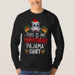 Funny This Is My Christmas Pajama Hippo T-Shirt