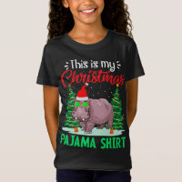 Funny This Is My Christmas Pajama Hippopotamus Xma