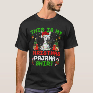 Funny This Is My Christmas Pajama Zebra Christmas T-Shirt