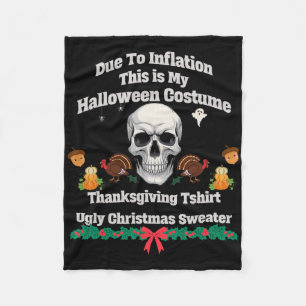 Funny This Is My Halloween Thanksgiving Christmas Fleece Blanket