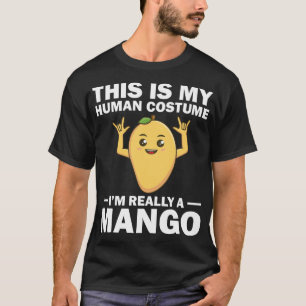 Funny This Is My Human Costume Mango Fruit Lover M T-Shirt