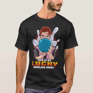 Funny This Is My Lucky Bowling Player Bowler Dad G T-Shirt