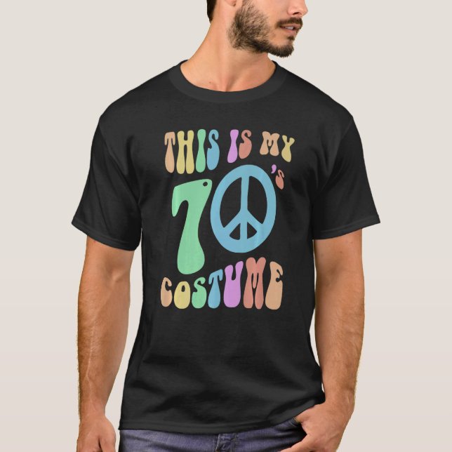 Funny THIS IS MY SEVENTIES COSTUME Groovy 70's Spo T-Shirt (Front)