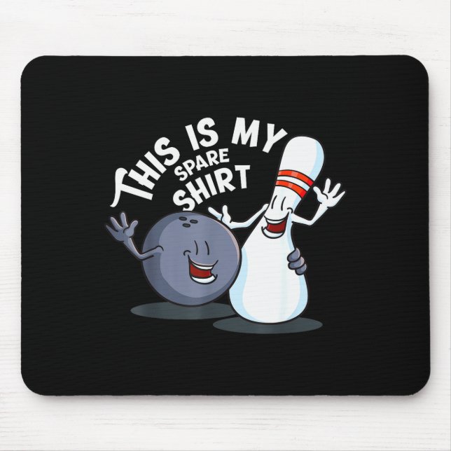 Funny This Is My Spare Bowling Game Gift For Men W Mouse Mat (Front)