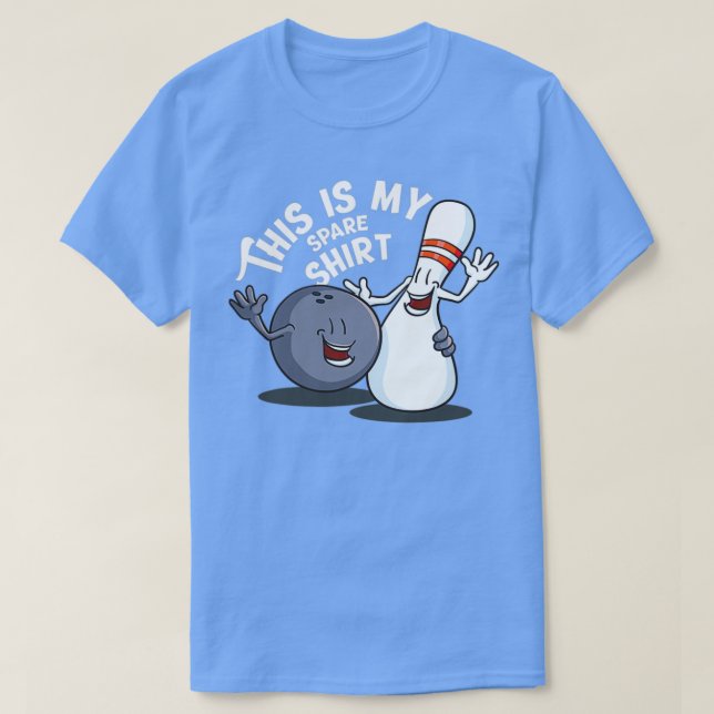 Funny This Is My Spare Bowling Game Gift For Men W T-Shirt (Design Front)