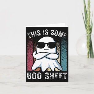 Funny This Is Some Boo Sheet Ghost Halloween Retro Card