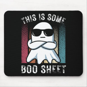 Funny This Is Some Boo Sheet Ghost Halloween Retro Mouse Mat