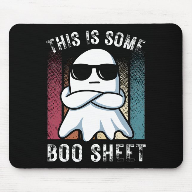Funny This Is Some Boo Sheet Ghost Halloween Retro Mouse Mat (Front)
