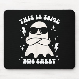 Funny This Is Some Boo Sheet Ghost Halloween Retro Mouse Mat
