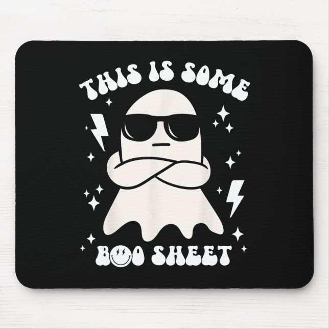 Funny This Is Some Boo Sheet Ghost Halloween Retro Mouse Mat (Front)