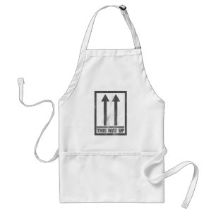 Funny this way up sign standard apron