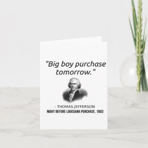 Funny Thomas Jefferson Usa History Teacher Louisia Card