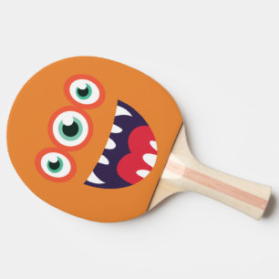 Funny Three-Eyed  Cute Monster. Ping Pong Paddle
