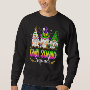 Funny Three Nordic Gnomes Cna Squad Mardi Gras Car Sweatshirt