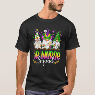 Funny Three Nordic Gnomes OR Nurse Squad Mardi Gra T-Shirt