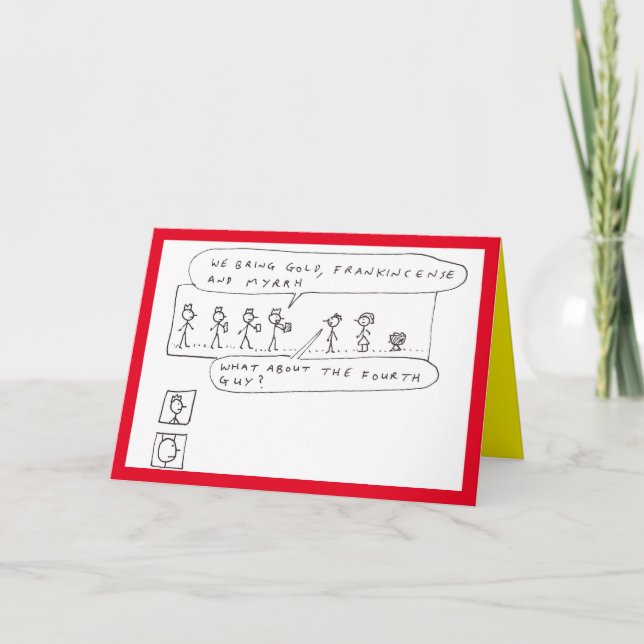 Funny Three Wise Men Gifts Joke Holiday Card (Front)