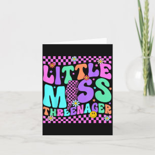 Funny Threenager Happy 3rd Bday Party 3 Years Old  Card