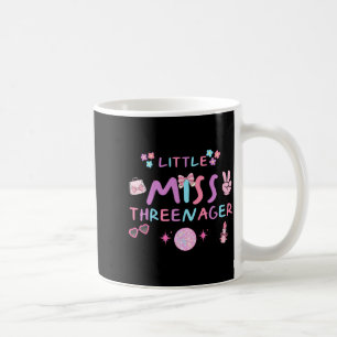 Funny threenager happy 3rd bday party 3 years old coffee mug