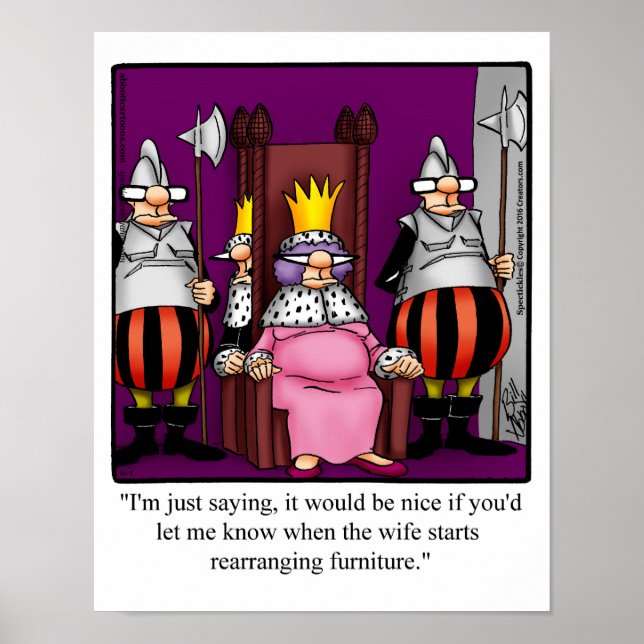 Funny Throne Room Humour Poster (Front)