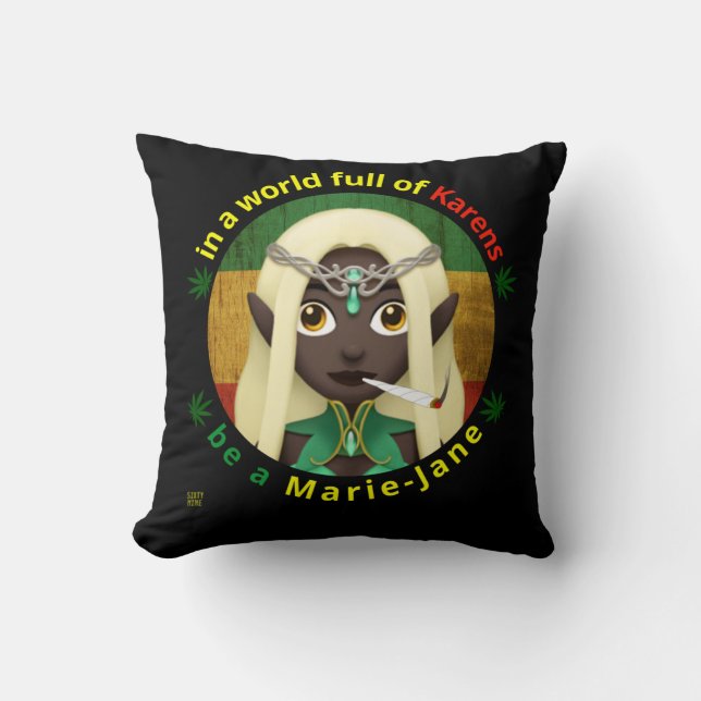 funny throw pillow  "BE A MARIE-JANE" (Front)
