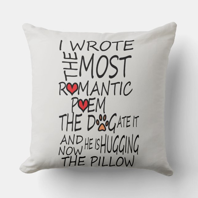 Funny throw pillow for dog lovers (Front)