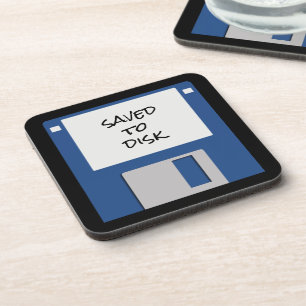 Funny Throwback Computer Floppy Disc Coaster