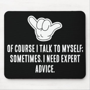 Funny Thug Life Humour Black Customisable Quote Mouse Mat
