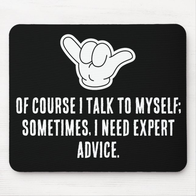 Funny Thug Life Humour Black Customisable Quote Mouse Mat (Front)