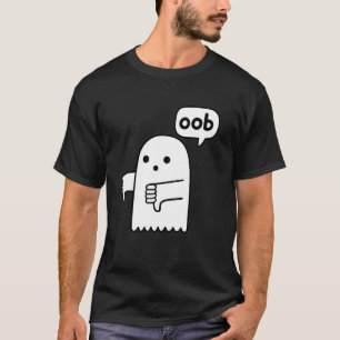 Funny Thumbs Down Ghost Screaming oob Disapproval T-Shirt