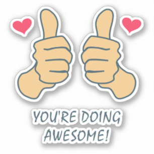 Funny Thumbs Up Doing Awesome Motivational 