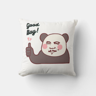 Funny Thumbs Up Panda Meme Cushion