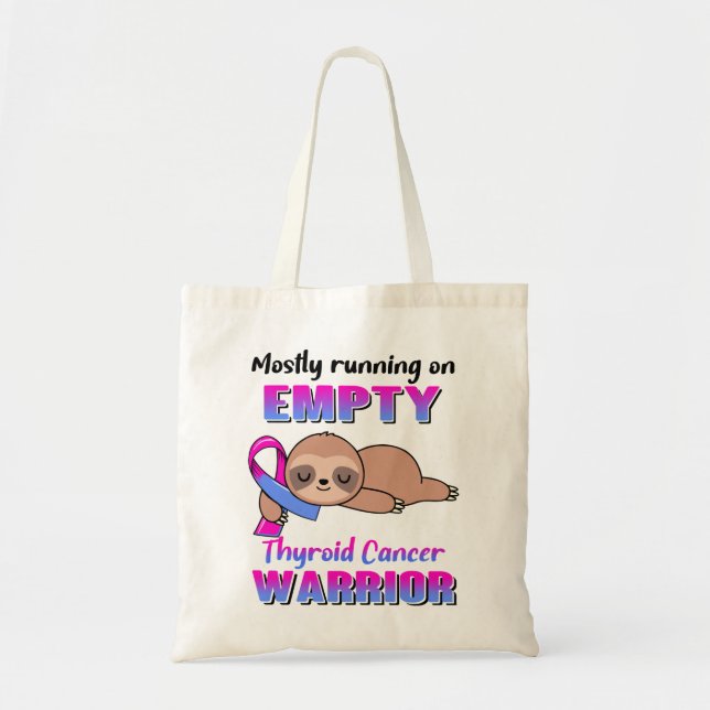 Funny Thyroid Cancer Awareness Gifts Tote Bag (Front)