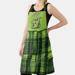 Funny tickle pickle lovers word art apron