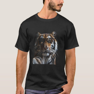 Funny Tiger Animal Lover Graphic Art Cute Cat Safa T-Shirt
