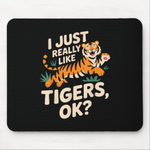 Funny Tiger Art For Men Women Boys Girls Animal Ti Mouse Mat