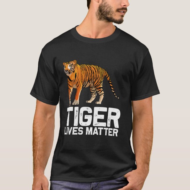 Funny Tiger Art For Men Women Boys Girls Bengal Ti T-Shirt (Front)