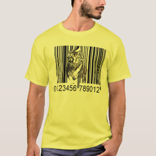 Funny tiger barcode vector T-Shirt