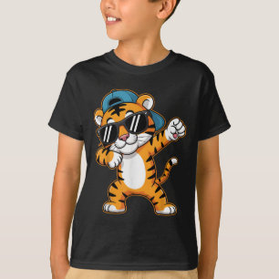 Funny Tiger Boys Kid Girls Toddler Tiger Lover Dab T-Shirt