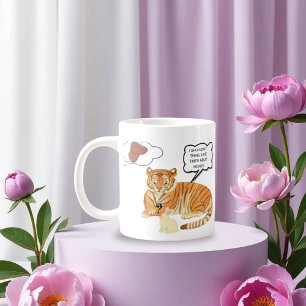 Funny Tiger & Bunny Dilemma – Cute Animal Comic De Coffee Mug