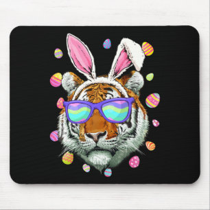 Funny Tiger Bunny Ears Costume Happy Easter Day Fa Mouse Mat