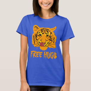 Funny Tiger Free Hugs unique customisable T-Shirt