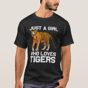 Funny Tiger Girl Art For Women Mum Tiger Lover Ani T-Shirt