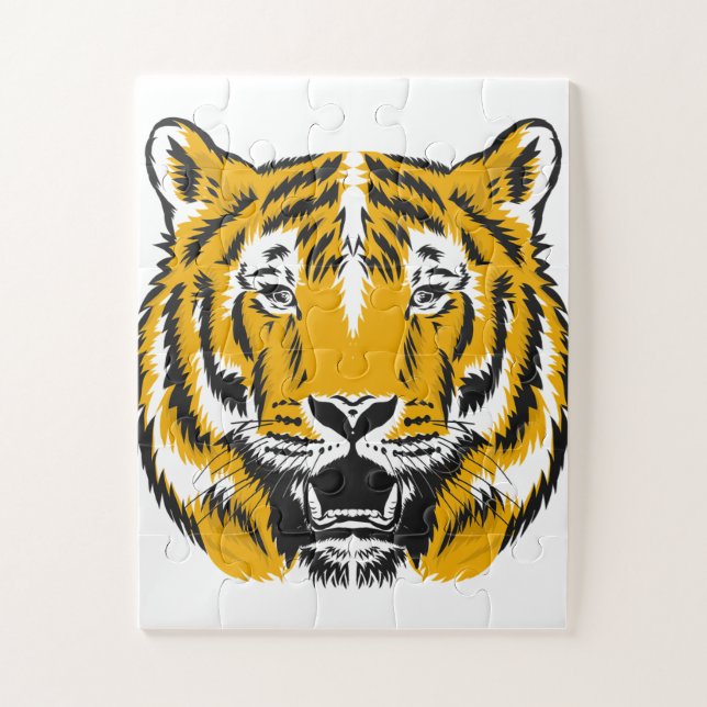 funny tiger jigsaw puzzle for kids (Vertical)